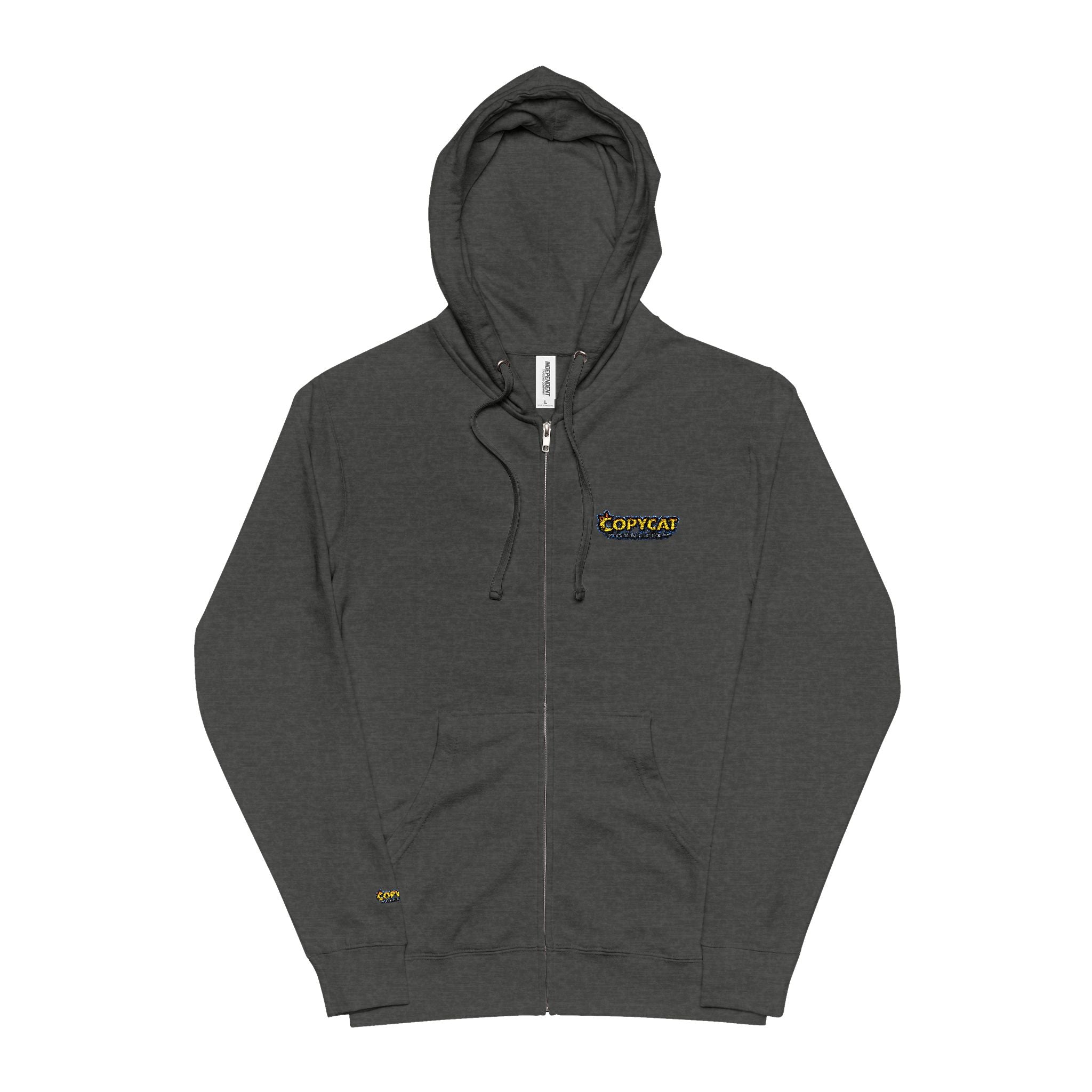 Zip Hoodie — Green Honeycomb Bee Logo Zip-Up