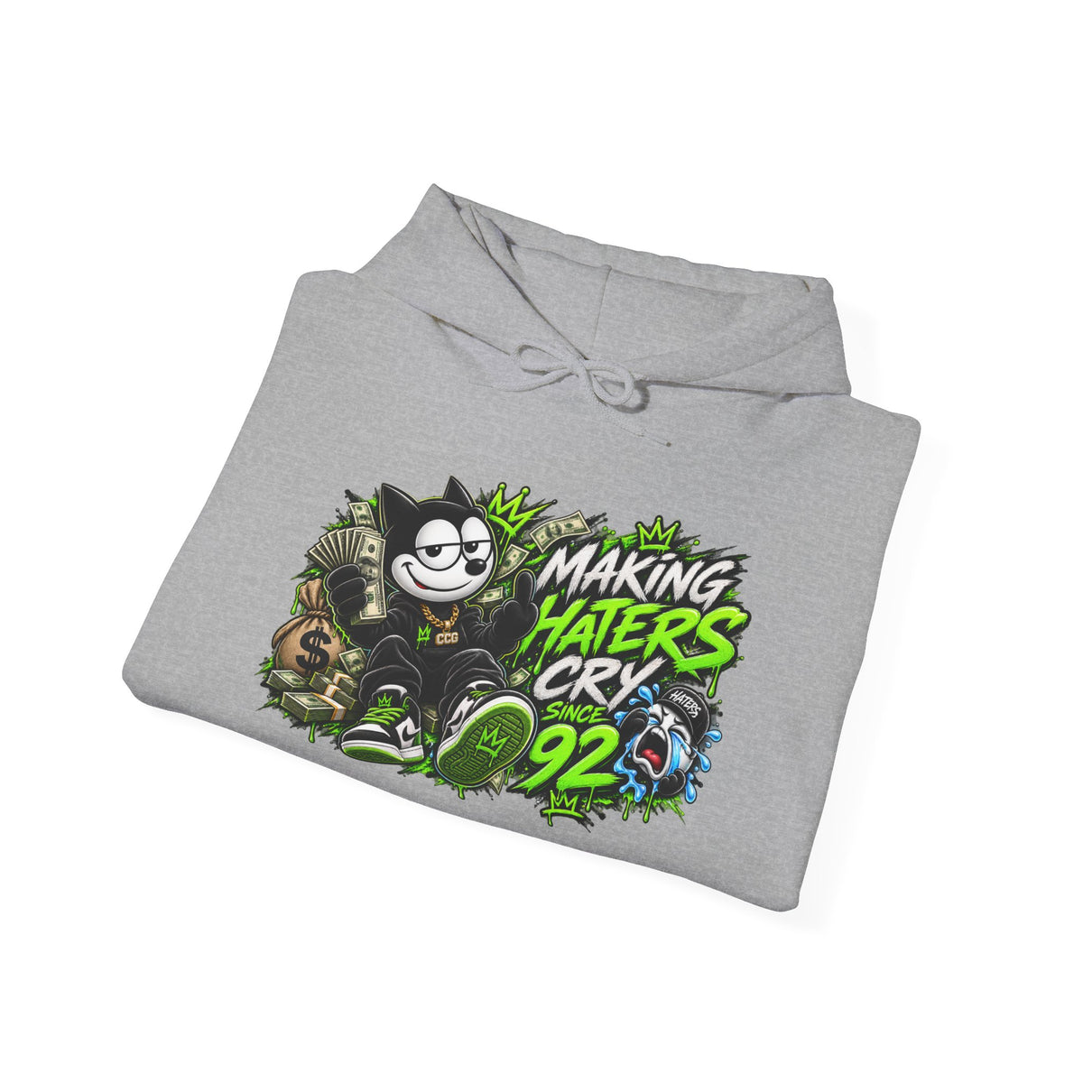 Making Haters Cry 92 Hoodie – Retro Cartoon Gaming Streetwear
