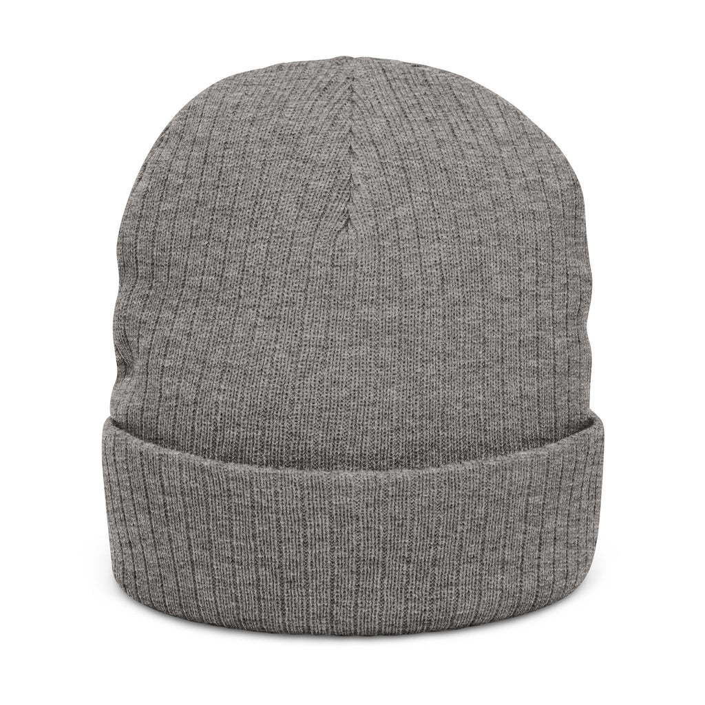 Embroidered 'Copycat' Ribbed Knit Beanie — Cozy Logo Winter Hat