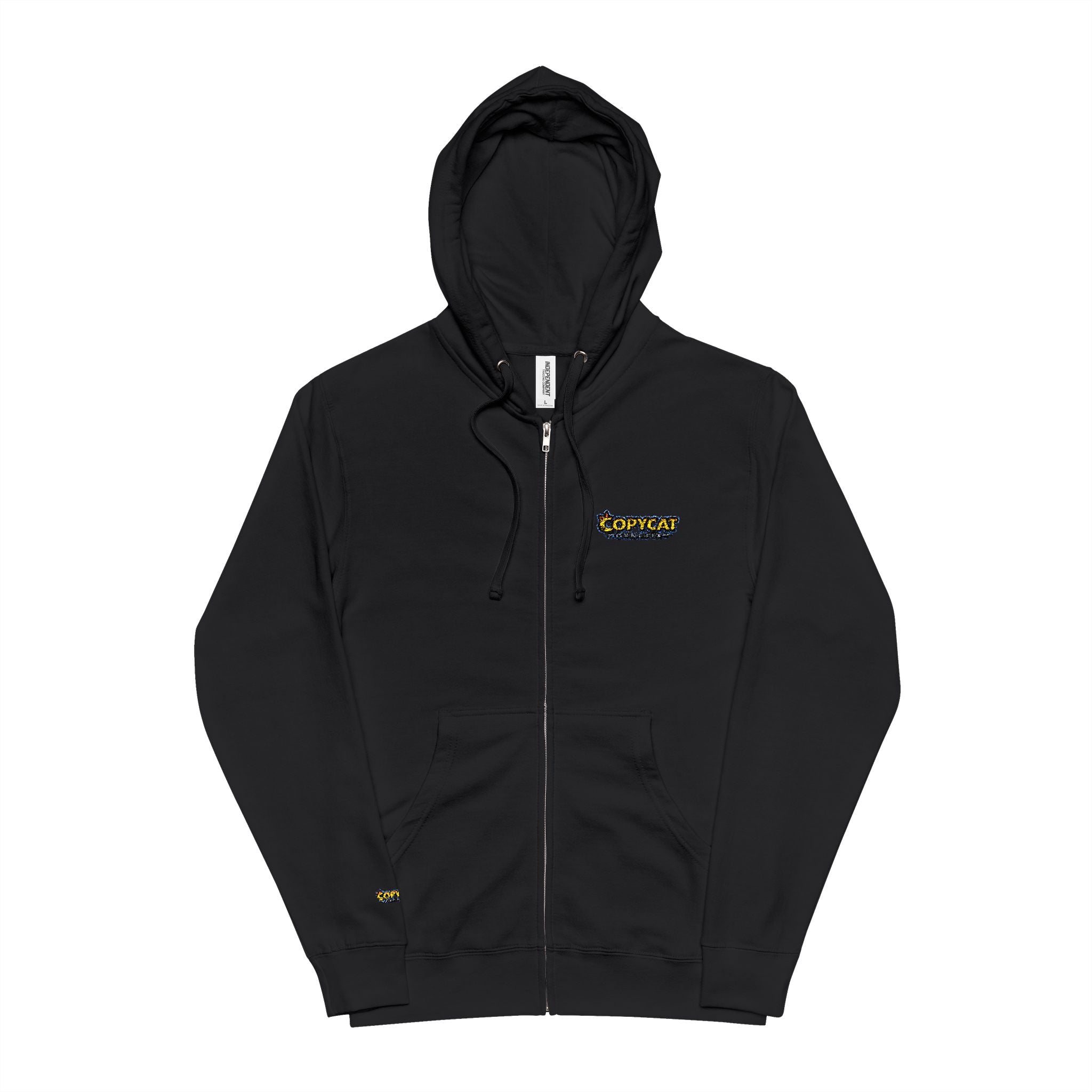 Zip Hoodie — Green Honeycomb Bee Logo Zip-Up