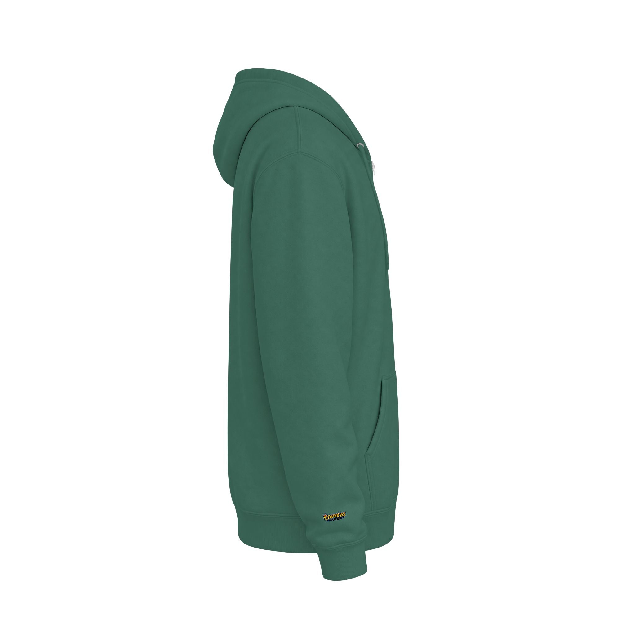 Zip Hoodie — Green Honeycomb Bee Logo Zip-Up