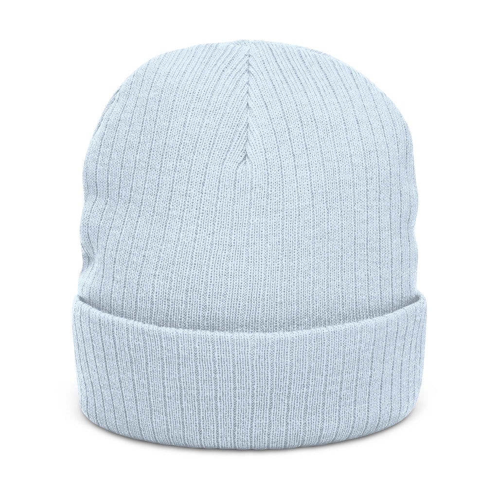 Embroidered 'Copycat' Ribbed Knit Beanie — Cozy Logo Winter Hat