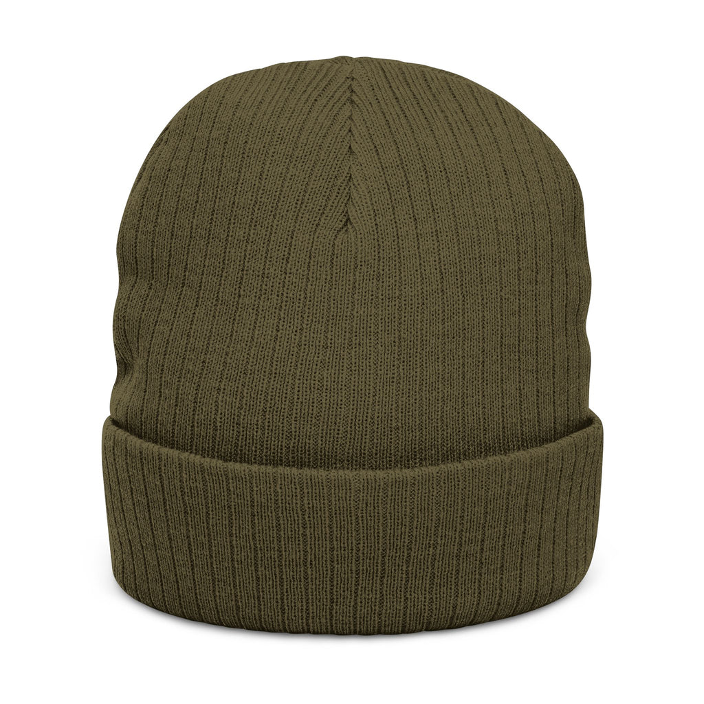Embroidered 'Copycat' Ribbed Knit Beanie — Cozy Logo Winter Hat