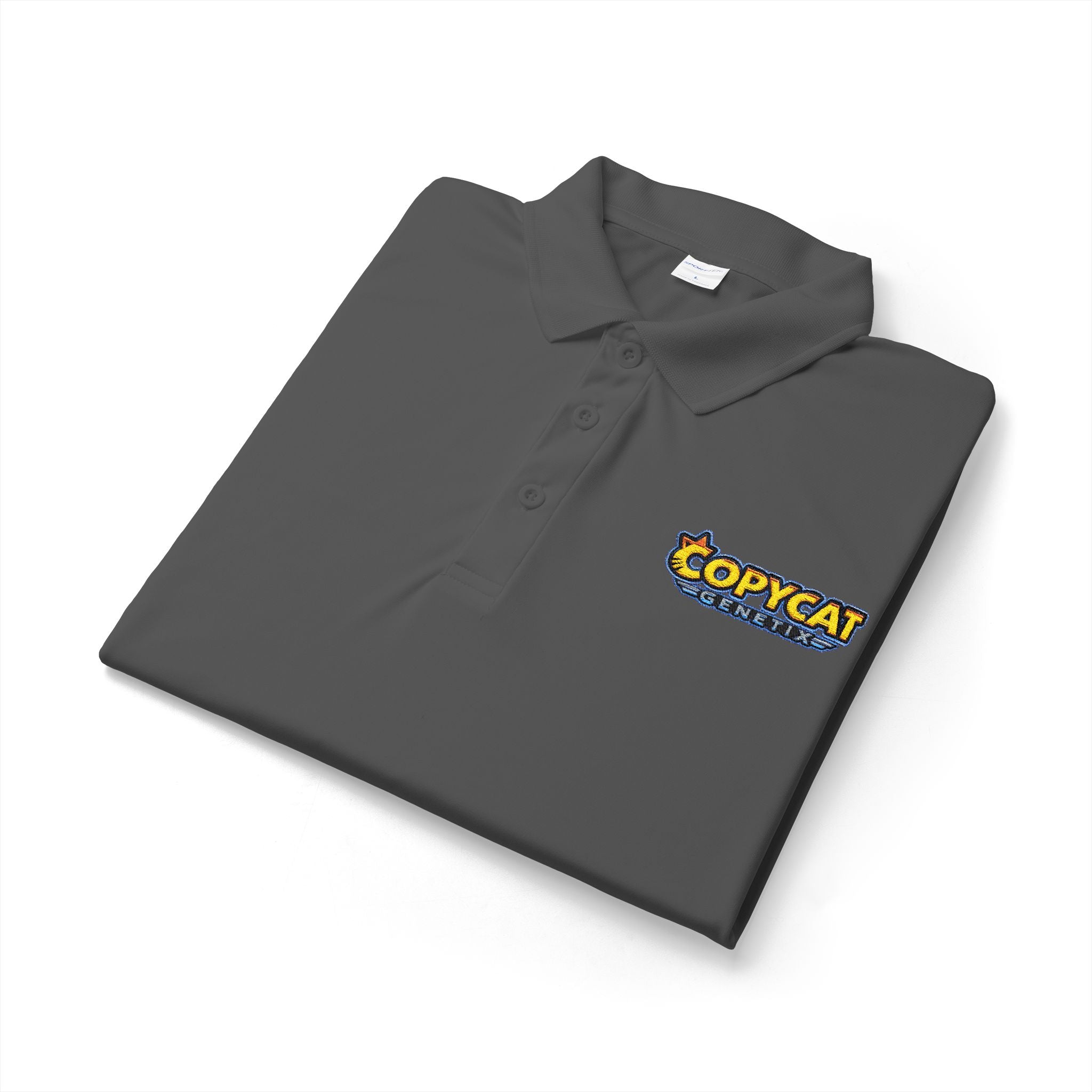 Embroidered 'COPYCAT' Logo Polo Shirt — Performance Sport Polo