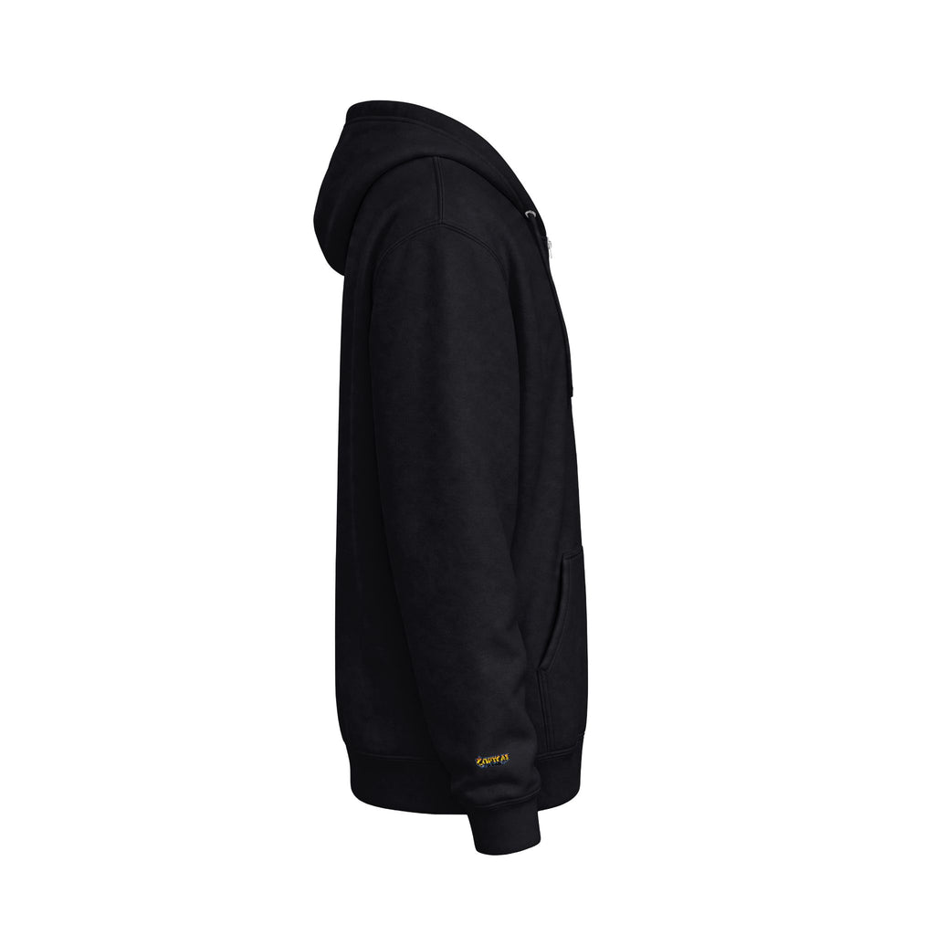 Zip Hoodie — Green Honeycomb Bee Logo Zip-Up