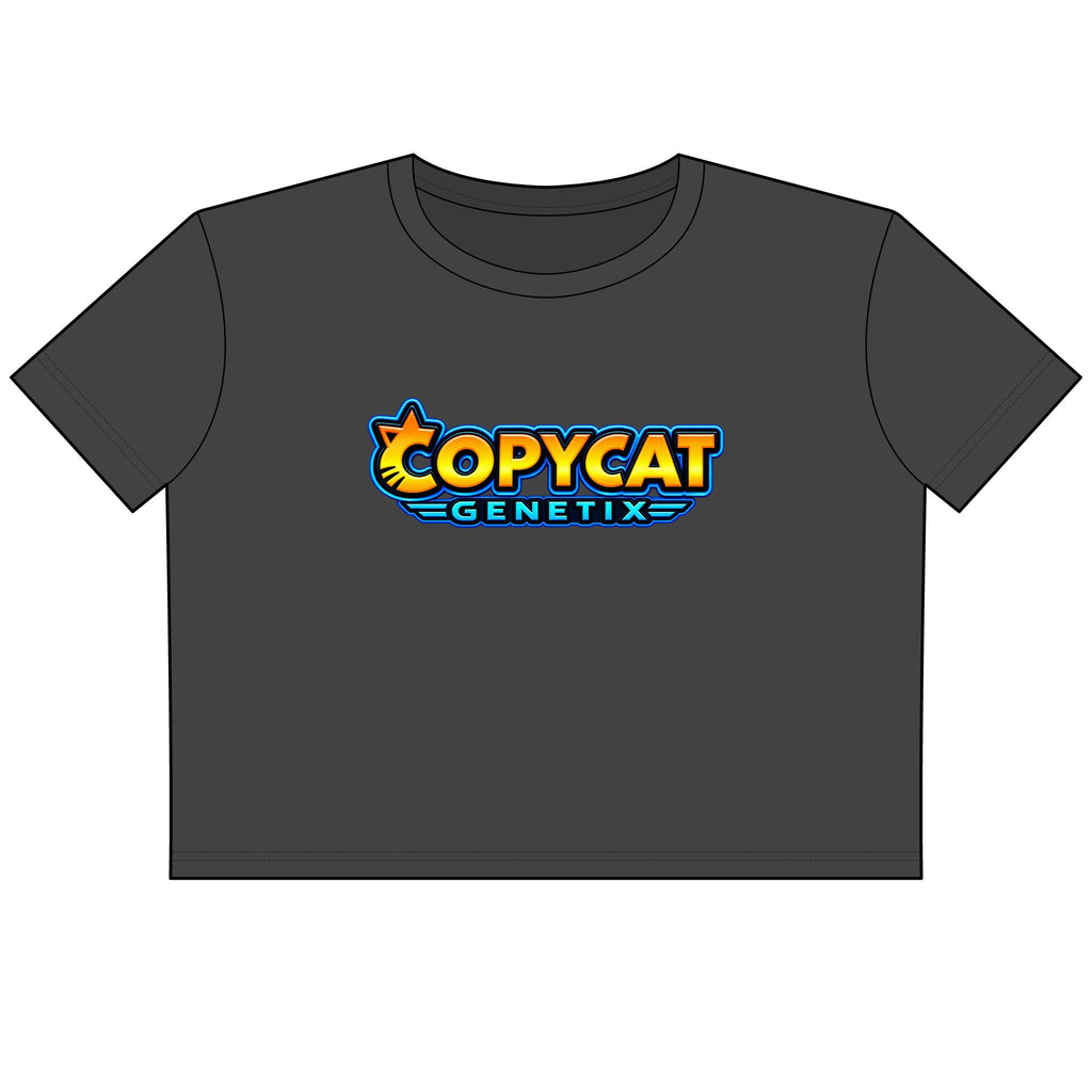 Copycat Genetix Crop Tee — Women's Logo Graphic Faded Crop T-Shirt