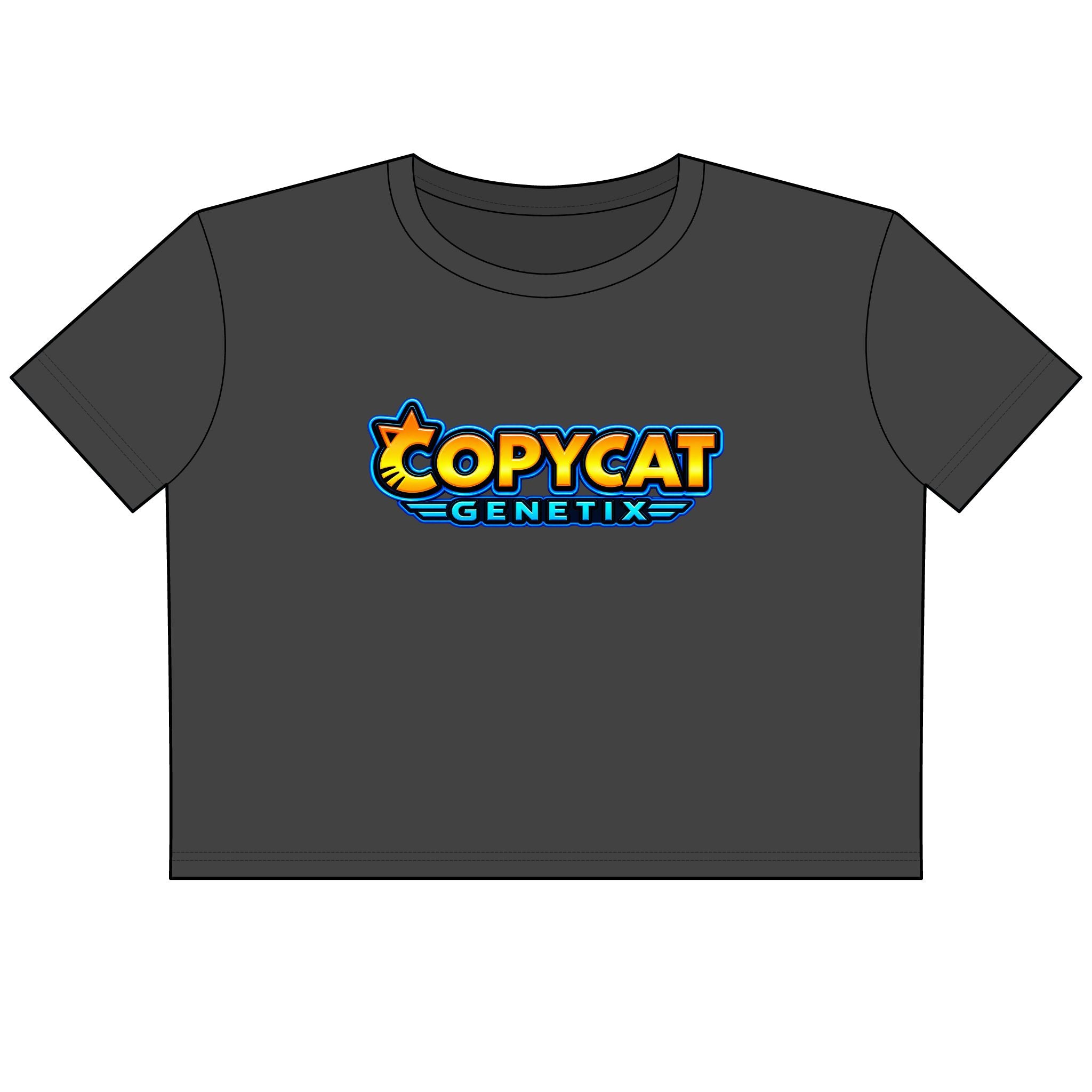 Copycat Genetix Crop Tee — Women's Logo Graphic Faded Crop T-Shirt