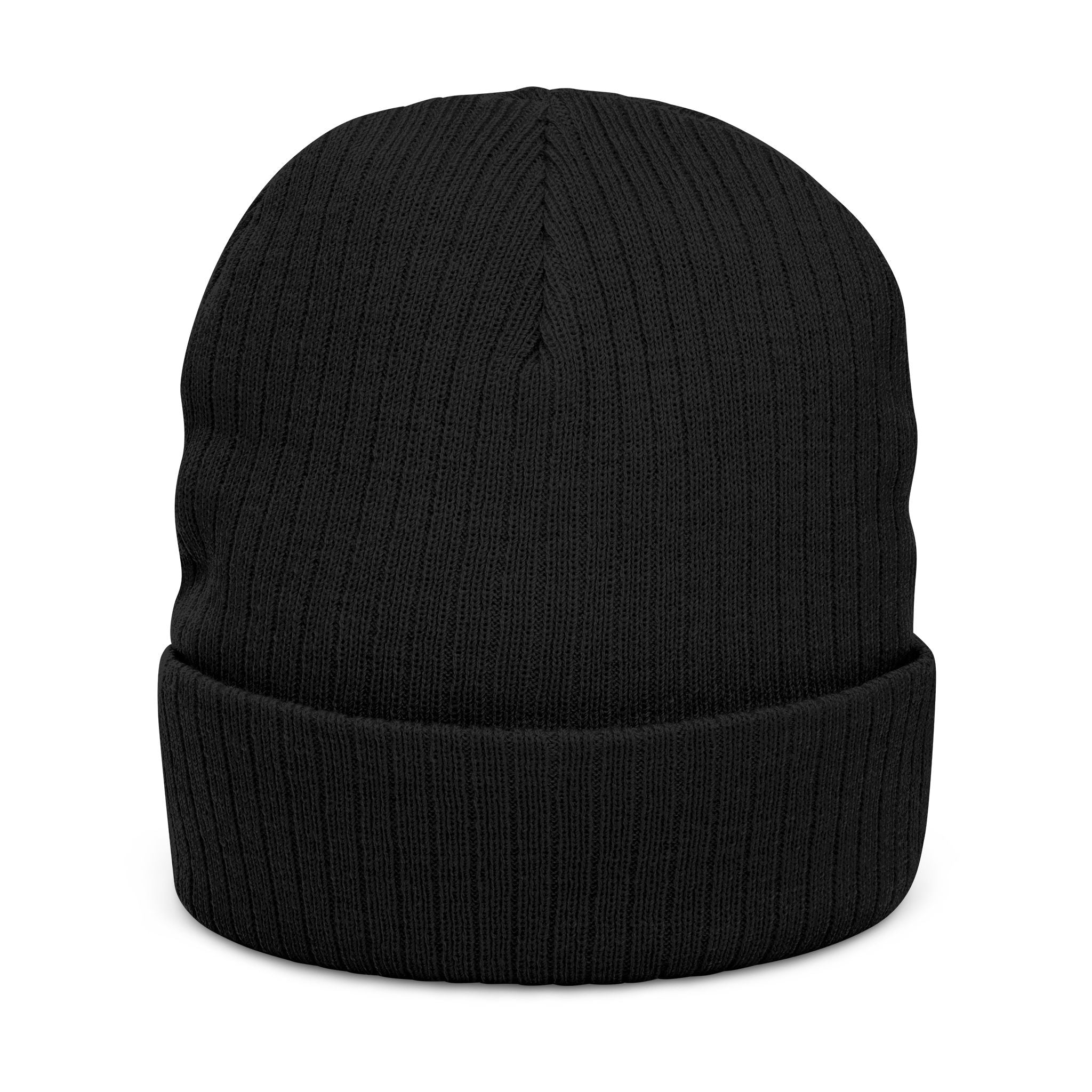 Embroidered 'Copycat' Ribbed Knit Beanie — Cozy Logo Winter Hat