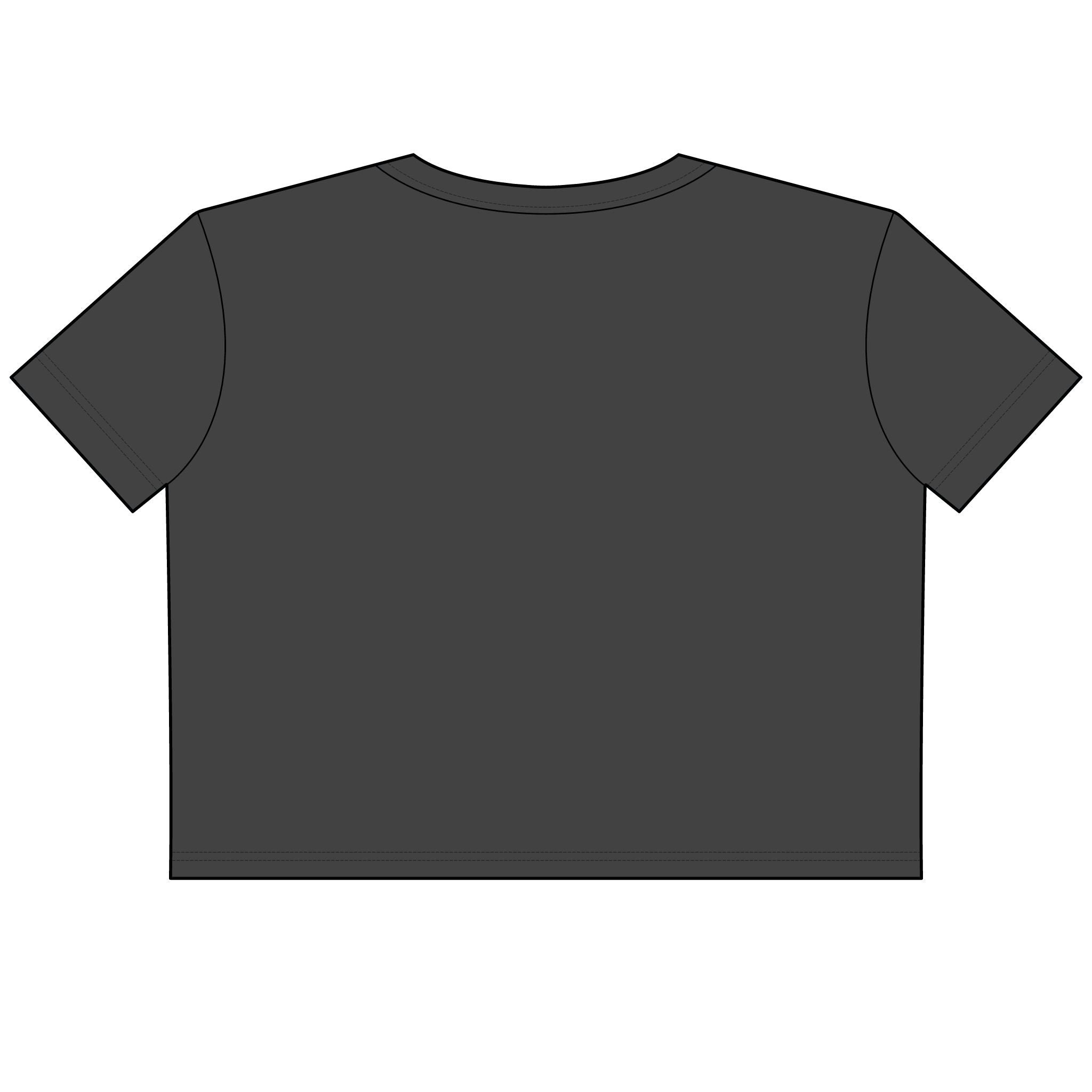 Copycat Genetix Crop Tee — Women's Logo Graphic Faded Crop T-Shirt