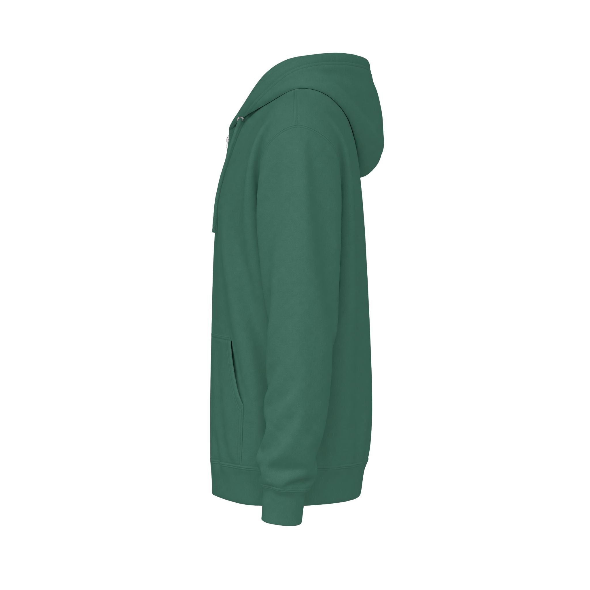 Zip Hoodie — Green Honeycomb Bee Logo Zip-Up
