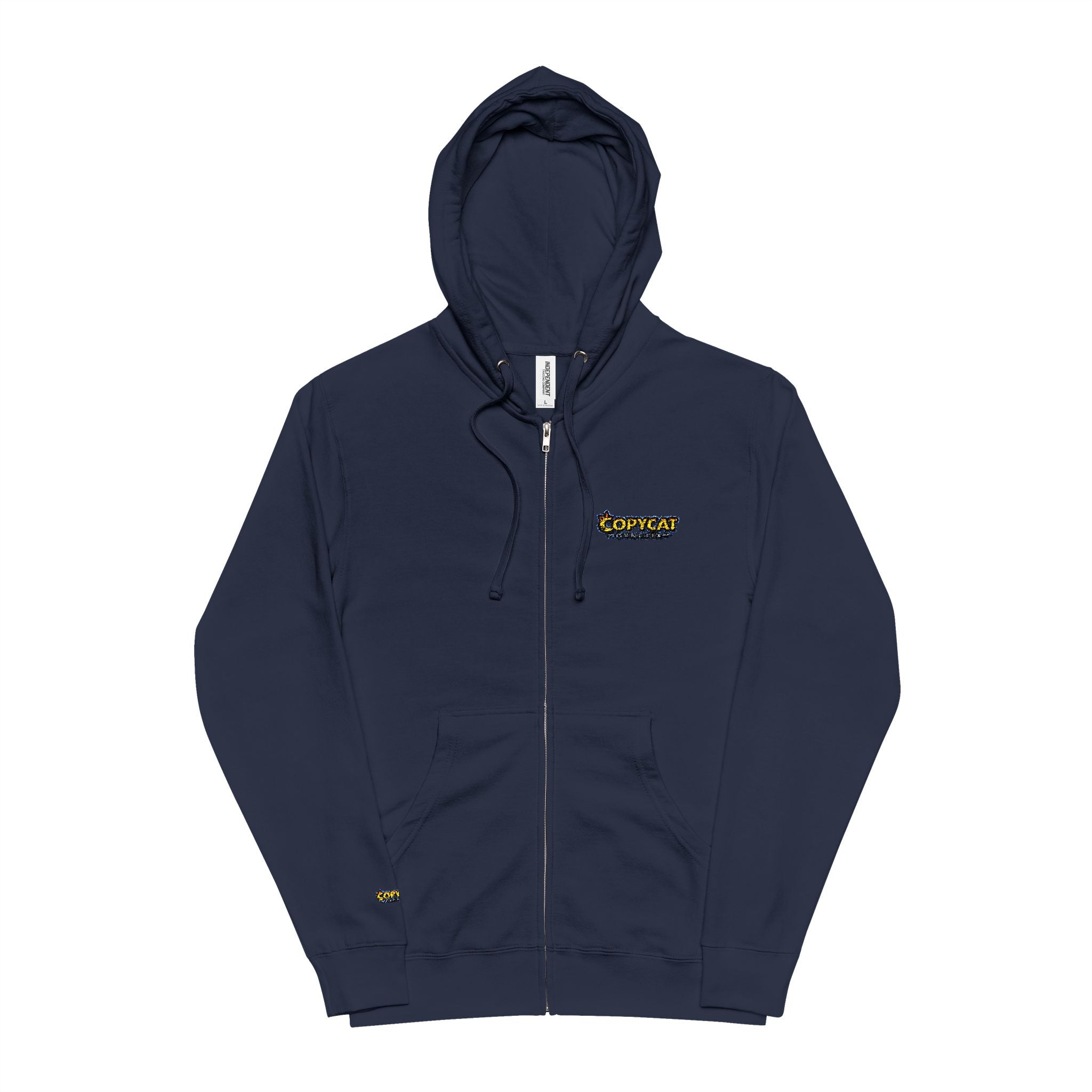 Zip Hoodie — Green Honeycomb Bee Logo Zip-Up