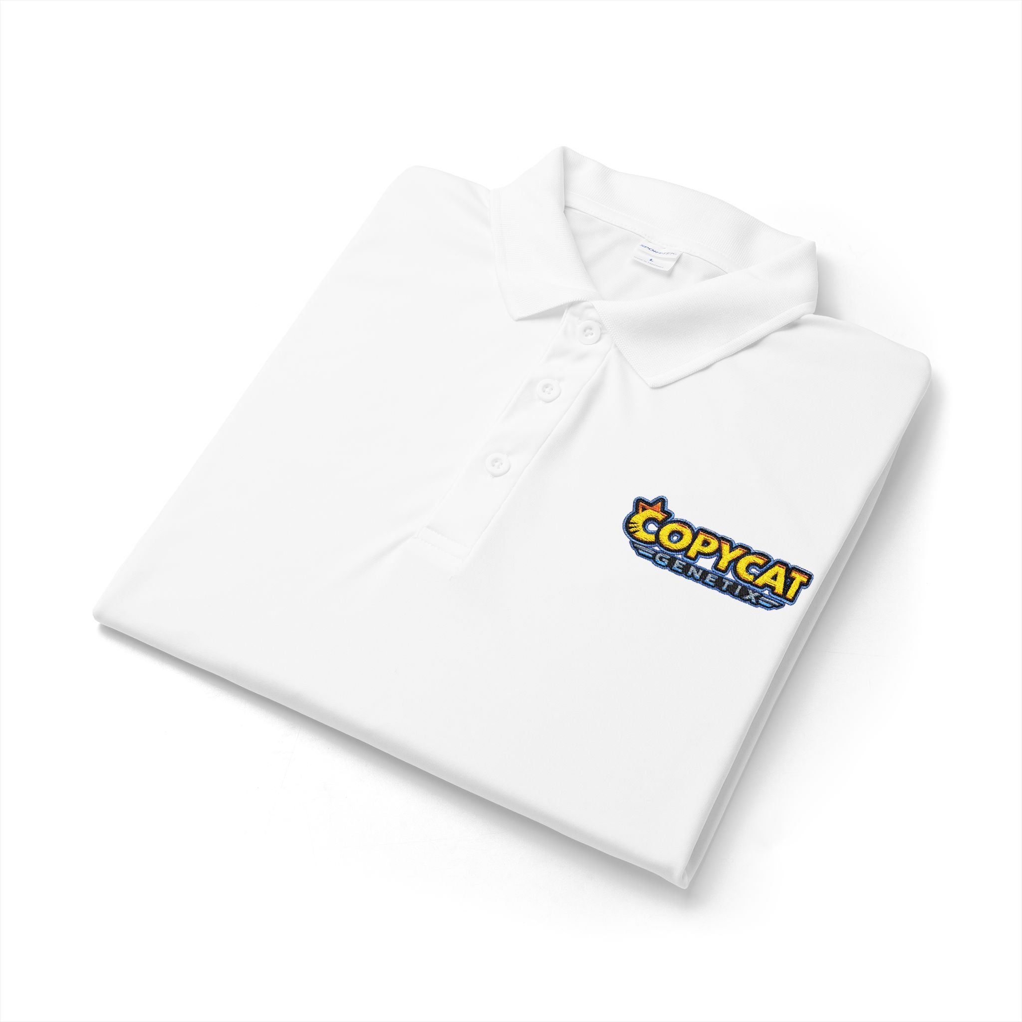 Embroidered 'COPYCAT' Logo Polo Shirt — Performance Sport Polo