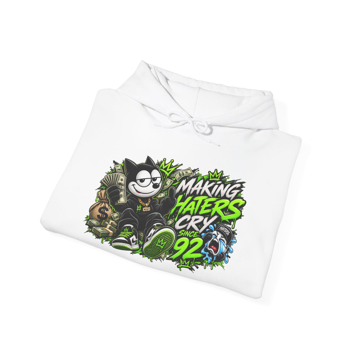 Making Haters Cry 92 Hoodie – Retro Cartoon Gaming Streetwear