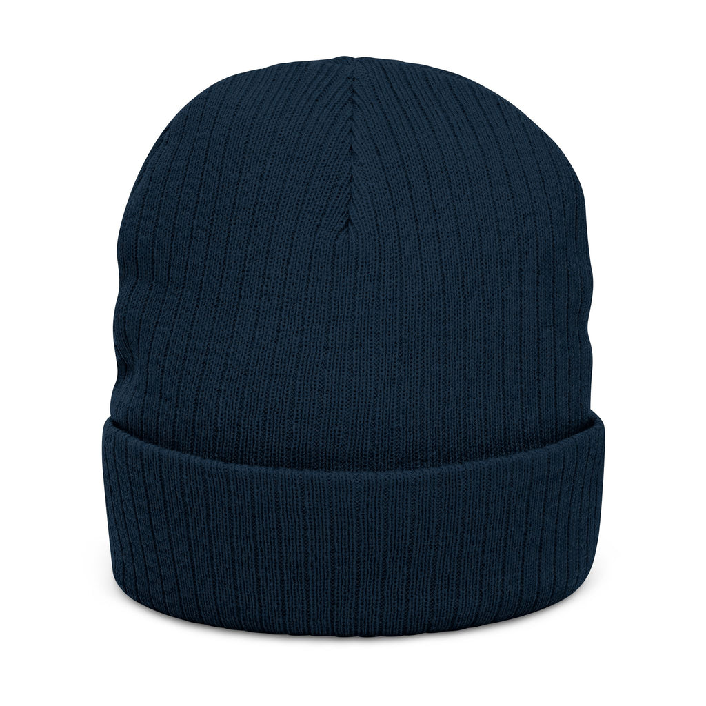Embroidered 'Copycat' Ribbed Knit Beanie — Cozy Logo Winter Hat