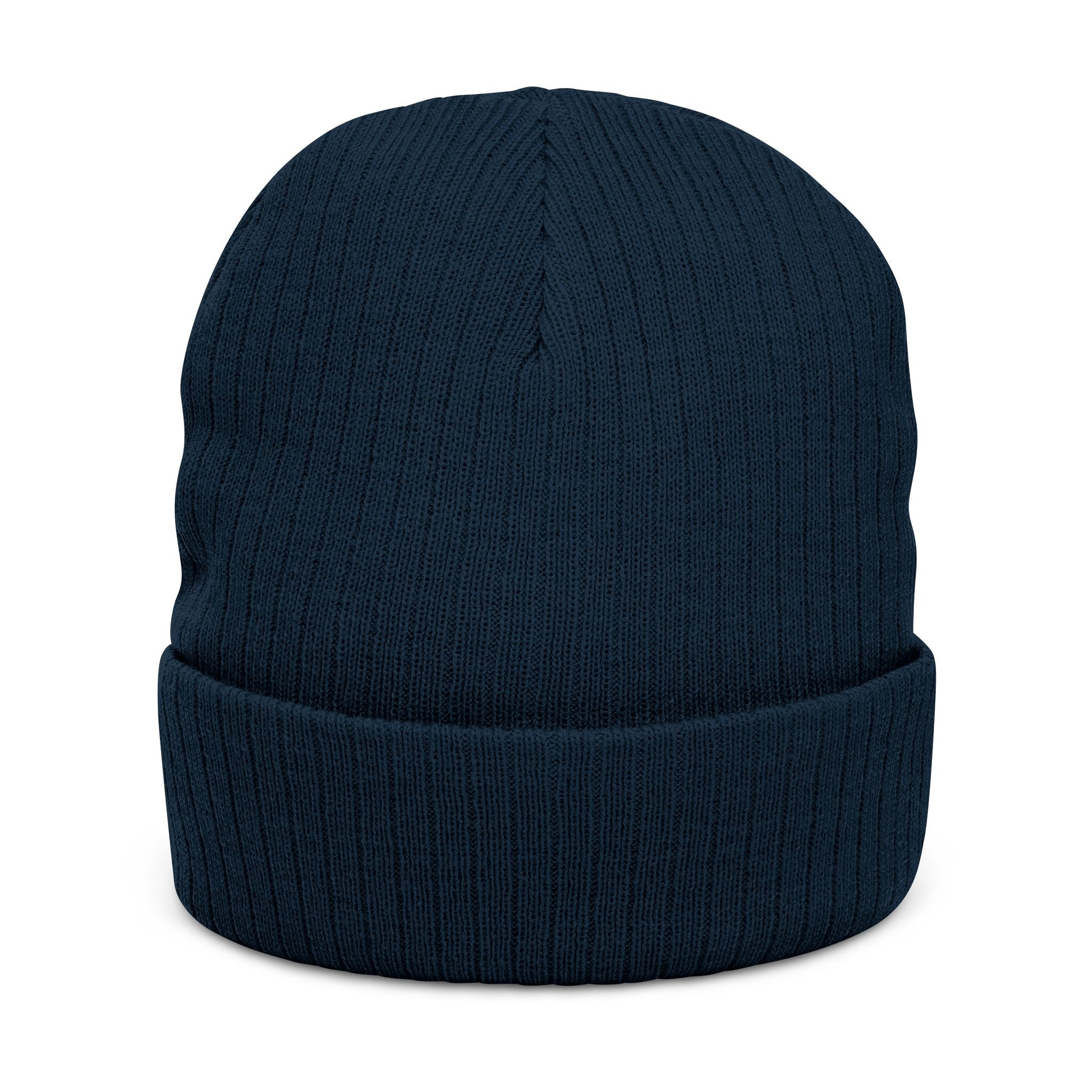 Embroidered 'Copycat' Ribbed Knit Beanie — Cozy Logo Winter Hat
