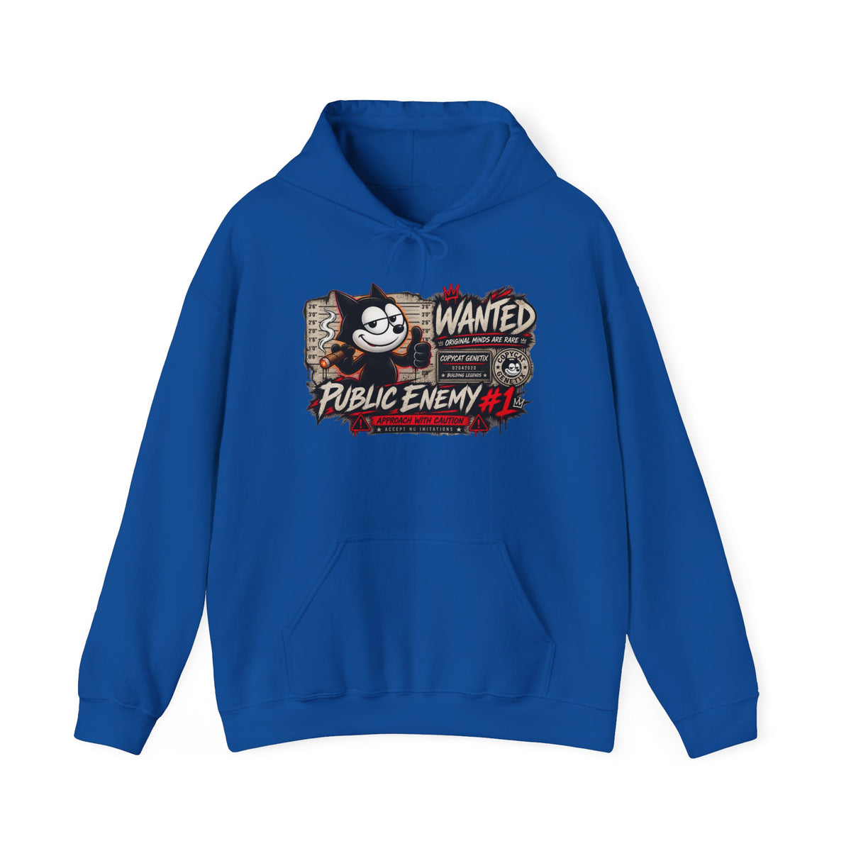 Felix 'the Enemy #1' Hoodie – Retro Wanted Poster Cat Graphic Sweatshirt