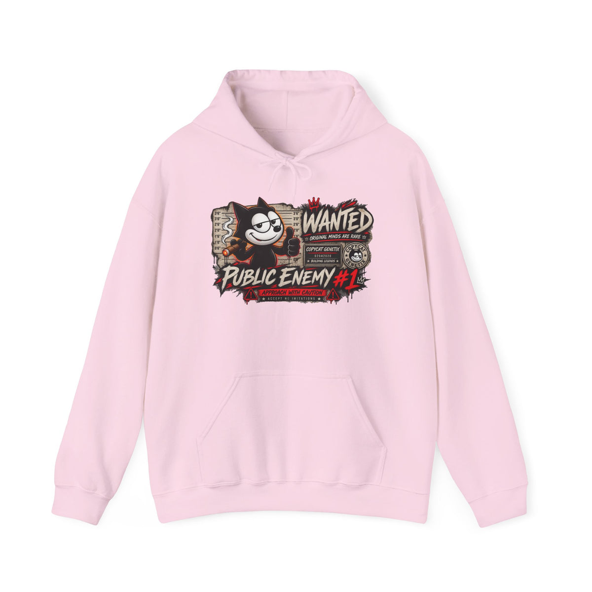 Felix 'the Enemy #1' Hoodie – Retro Wanted Poster Cat Graphic Sweatshirt