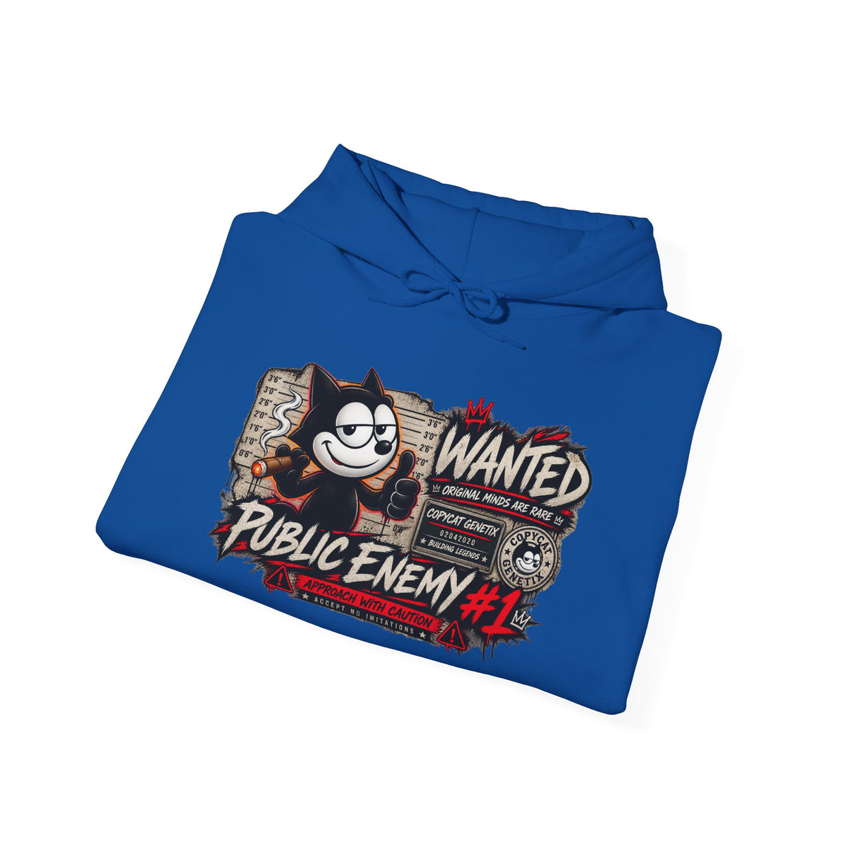 Felix 'the Enemy #1' Hoodie – Retro Wanted Poster Cat Graphic Sweatshirt